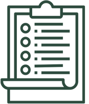 a clipboard with bullet points on a white background